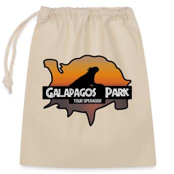 Logo galapagos park - Closable cotton gift bag (25x30cm) - nature - Front