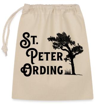 St. Peter-Ording, Perle der Nordsee - Verschließbarer Geschenkbeutel aus Baumwolle (25x30cm) - Natur - Vorne