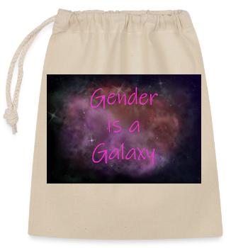 GenderGalaxy - Verschließbarer Geschenkbeutel aus Baumwolle (25x30cm) - Natur - Vorne