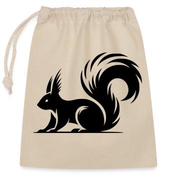 Swift Squirrel Ink Style Drawing - Closable cotton gift bag (25x30cm) - nature - Front