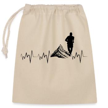 Trail Running Sports - Closable cotton gift bag (25x30cm) - nature - Front