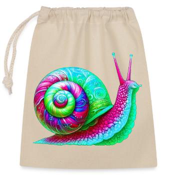 Snail - Closable cotton gift bag (25x30cm) - nature - Front