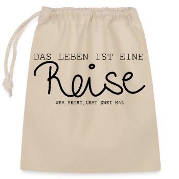 Voyager - Dire - Sac cadeau en coton avec cordon (25 x 30 cm) - nature - Devant