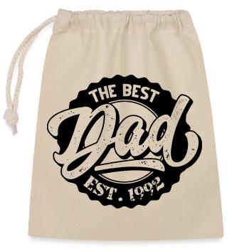 Le meilleur papa EST 1992 - Sac cadeau en coton avec cordon (25 x 30 cm) - nature - Devant