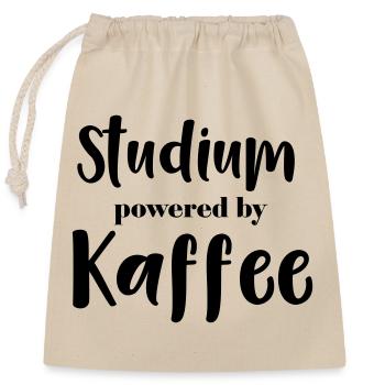 Studies powered by Kaffee - Closable cotton gift bag (25x30cm) - nature - Front
