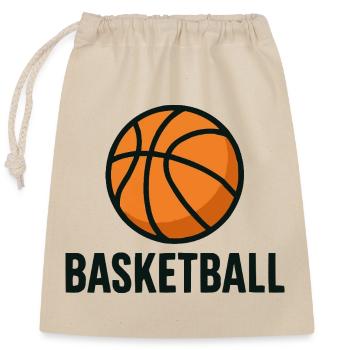 Basketball Emblem  - Verschließbarer Geschenkbeutel aus Baumwolle (25x30cm) - Natur - Vorne