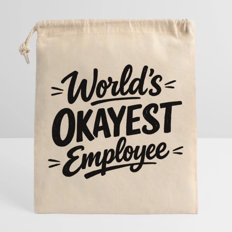 L’employé le plus correct du monde, Chef Mitarbeiter Sac cadeau en coton avec cordon (25 x 30 cm)