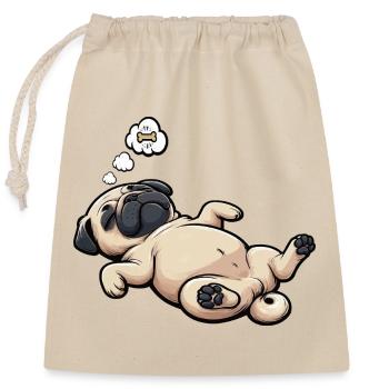 Carlin Carlin Propriétaire de carlin Amoureux du carlin Porte-carlin - Sac cadeau en coton avec cordon (25 x 30 cm) - nature - Devant