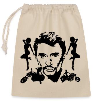 Johnny T Shirt - Closable cotton gift bag (25x30cm) - nature - Front