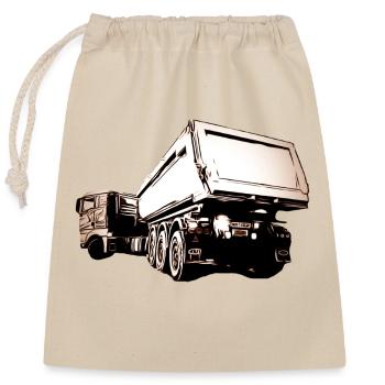 Camions - Sac cadeau en coton avec cordon (25 x 30 cm) - nature - Devant