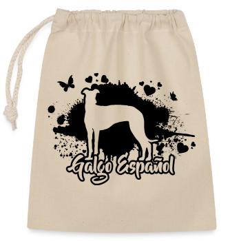 GALGO ESPANOL chien chien lévriers Wilsigns - Sac cadeau en coton avec cordon (25 x 30 cm) - nature - Devant