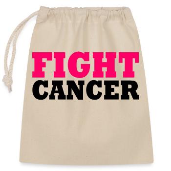 Fight cancer - Sac cadeau en coton avec cordon (25 x 30 cm) - nature - Devant