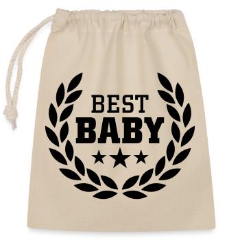 Best Baby - Sac cadeau en coton avec cordon (25 x 30 cm) - nature - Devant