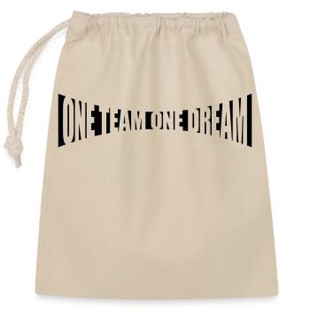 Gebogen One Team - Closable cotton gift bag (25x30cm) - nature - Front