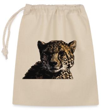 GUÉPARD - Sac cadeau en coton avec cordon (25 x 30 cm) - nature - Devant