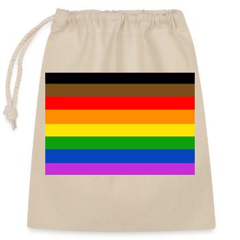 Philadelphia Pride Flag - Closable cotton gift bag (25x30cm) - nature - Front