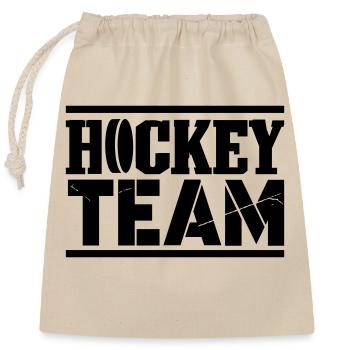 hockey team - Verschließbarer Geschenkbeutel aus Baumwolle (25x30cm) - Natur - Vorne