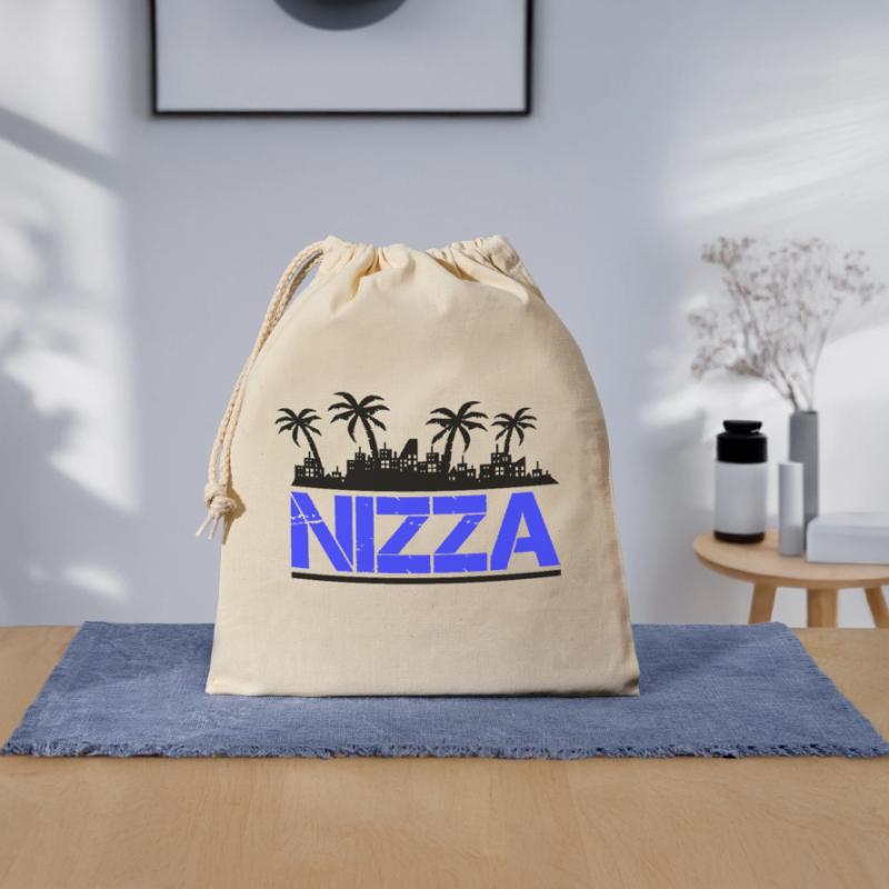 Nice Closable cotton gift bag (25x30cm)