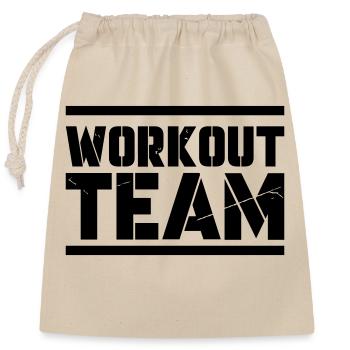 Workout Team - Closable cotton gift bag (25x30cm) - nature - Front