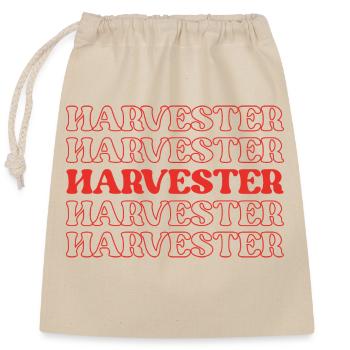 Harvester, Landwirt, Erntepflücker, Sensenmann, Sammler - Verschließbarer Geschenkbeutel aus Baumwolle (25x30cm) - Natur - Vorne