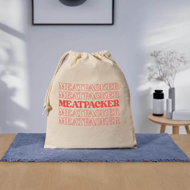 Meatpacker Meat Processor Meat Worker Processor Closable cotton gift bag (25x30cm)