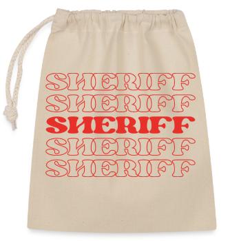 Sheriff Law Enforcement Officer Police Officer - Closable cotton gift bag (25x30cm) - nature - Front