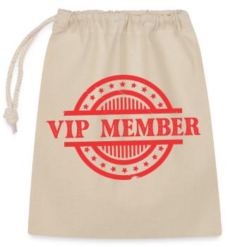 Membre VIP - Sac cadeau en coton avec cordon (25 x 30 cm) - nature - Devant