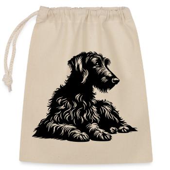 Scottish Deerhound - Closable cotton gift bag (25x30cm) - nature - Front