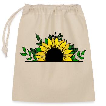 Sunflower - Closable cotton gift bag (25x30cm) - nature - Front
