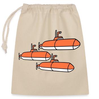 3 U-Boote Flotte Drei Geschwader Gruppe Team Crew - Verschließbarer Geschenkbeutel aus Baumwolle (25x30cm) - Natur - Vorne