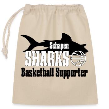 Sharks Supporter - Closable cotton gift bag (25x30cm) - nature - Front