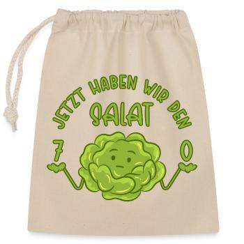 70. Geburtstag - Jetzt haben wir den Salat 70 - Verschließbarer Geschenkbeutel aus Baumwolle (25x30cm) - Natur - Vorne