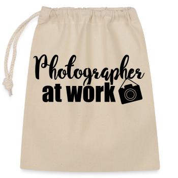 Photographer at work - Sac cadeau en coton avec cordon (25 x 30 cm) - nature - Devant