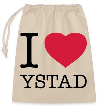 J’AIME YSTAD Schweden Suède - Sac cadeau en coton avec cordon (25 x 30 cm) - nature - Devant