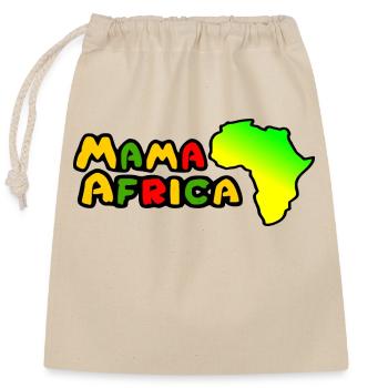 Africa - Mama Africa - Mama Afrika 1 - Verschließbarer Geschenkbeutel aus Baumwolle (25x30cm) - Natur - Vorne