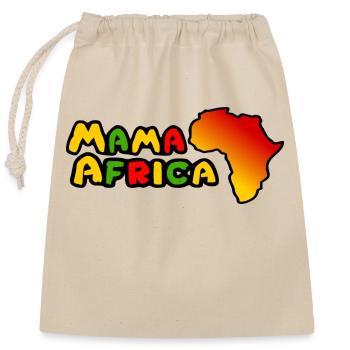 Africa - Afrika - Afrique - Mama Africa - Verschließbarer Geschenkbeutel aus Baumwolle (25x30cm) - Natur - Vorne
