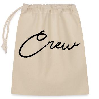 crew - Closable cotton gift bag (25x30cm) - nature - Front