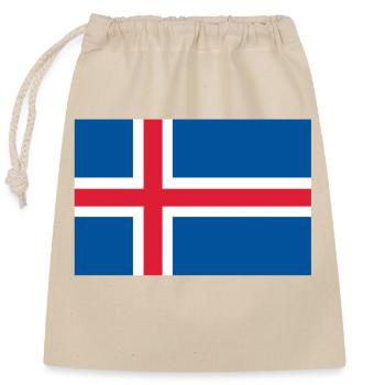 Drapeau de l’Islande - Sac cadeau en coton avec cordon (25 x 30 cm) - nature - Devant