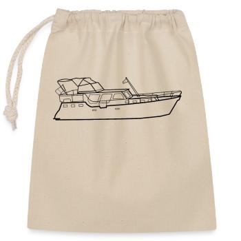 Hausboot Black - Verschließbarer Geschenkbeutel aus Baumwolle (25x30cm) - Natur - Vorne