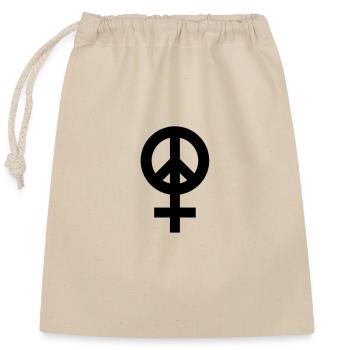 Mouvement des femmes pour la paix - Sac cadeau en coton avec cordon (25 x 30 cm) - nature - Devant