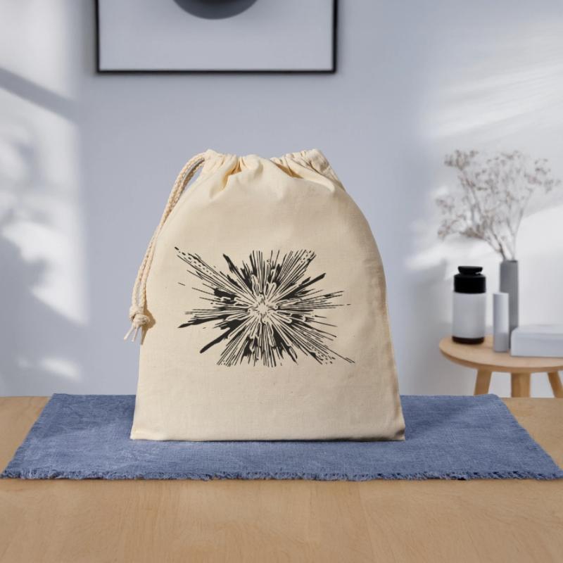Vector Splash Explosion Closable cotton gift bag (25x30cm)