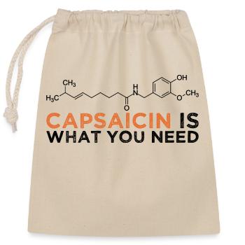 Capsaïcine Est Ce que vous avez besoin - Sac cadeau en coton avec cordon (25 x 30 cm) - nature - Devant