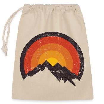 Sunset Mountain Arc - Closable cotton gift bag (25x30cm) - nature - Front