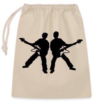 Concert Band Party Guitarist - Closable cotton gift bag (25x30cm) - nature - Front