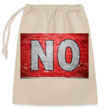 No Brick Wall Graffiti - Closable cotton gift bag (25x30cm) - nature - Front