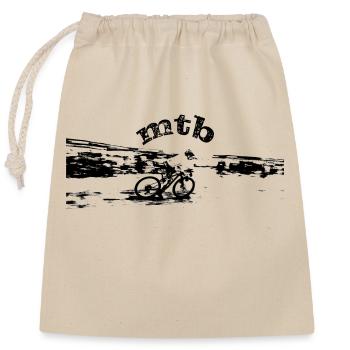 MTB MTB bike BMX - Verschließbarer Geschenkbeutel aus Baumwolle (25x30cm) - Natur - Vorne