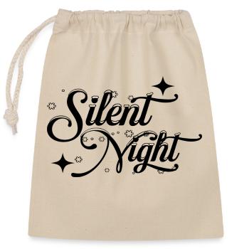 Silent Night - Closable cotton gift bag (25x30cm) - nature - Front