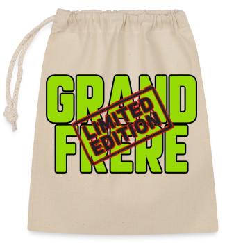 Grand frère - Sac cadeau en coton avec cordon (25 x 30 cm) - nature - Devant