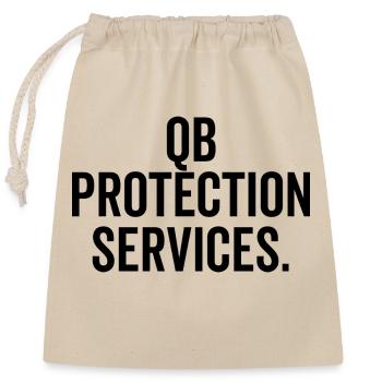 QB Protection Services - Closable cotton gift bag (25x30cm) - nature - Front