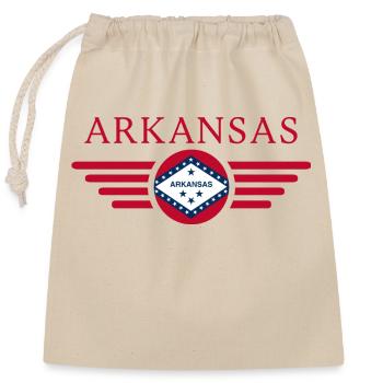 Arkansas - Closable cotton gift bag (25x30cm) - nature - Front